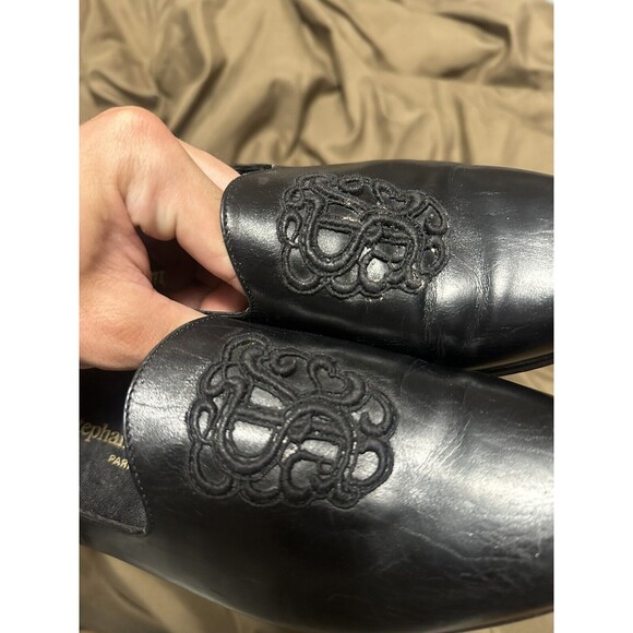 Women’s Stephane Kelian Embossed Leather Loafers Size 6.5UK 8.0US Vintage Shoes - Picture 5 of 7